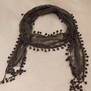 2 for $25 | pompom fringed lace neck tie